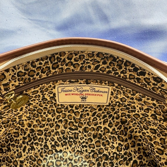 Vintage 🇺🇸 JESSICA KAGAN CUSHMAN Canvas Clutch Handbag American Flag Patriotic - Picture 10 of 11